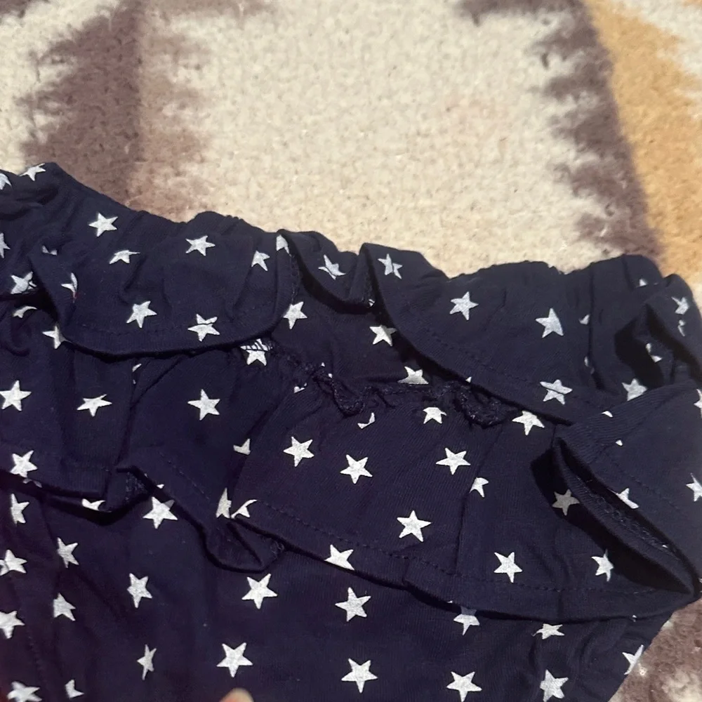 Carter's Red 'All American Girl' Bodysuit with Starry Navy Diaper Cover